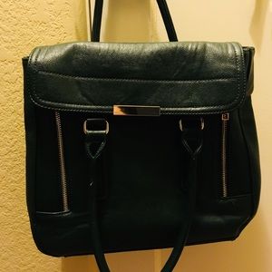 Dark green handbag